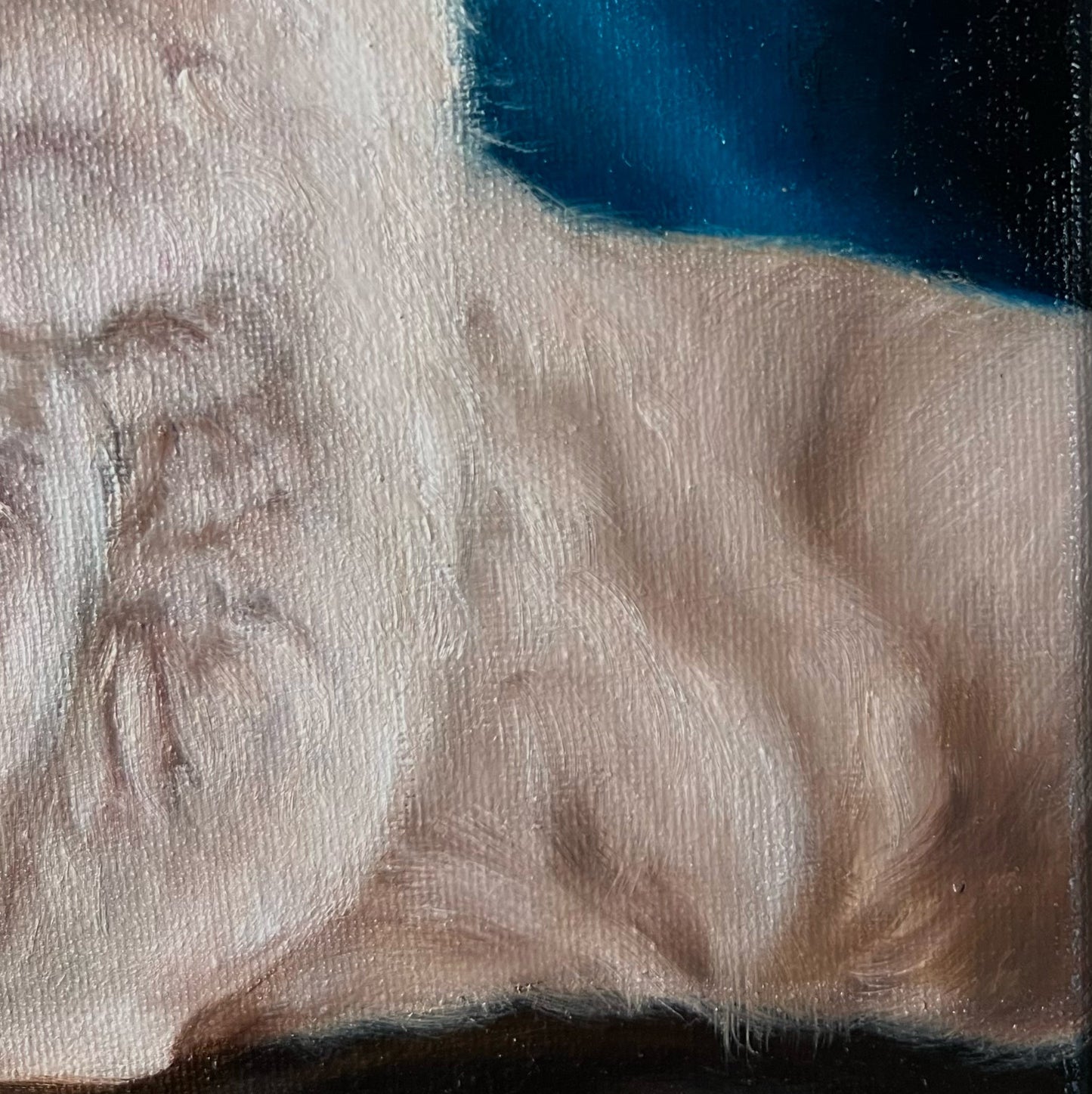 American Curl Cat Oil Painting on Canvas