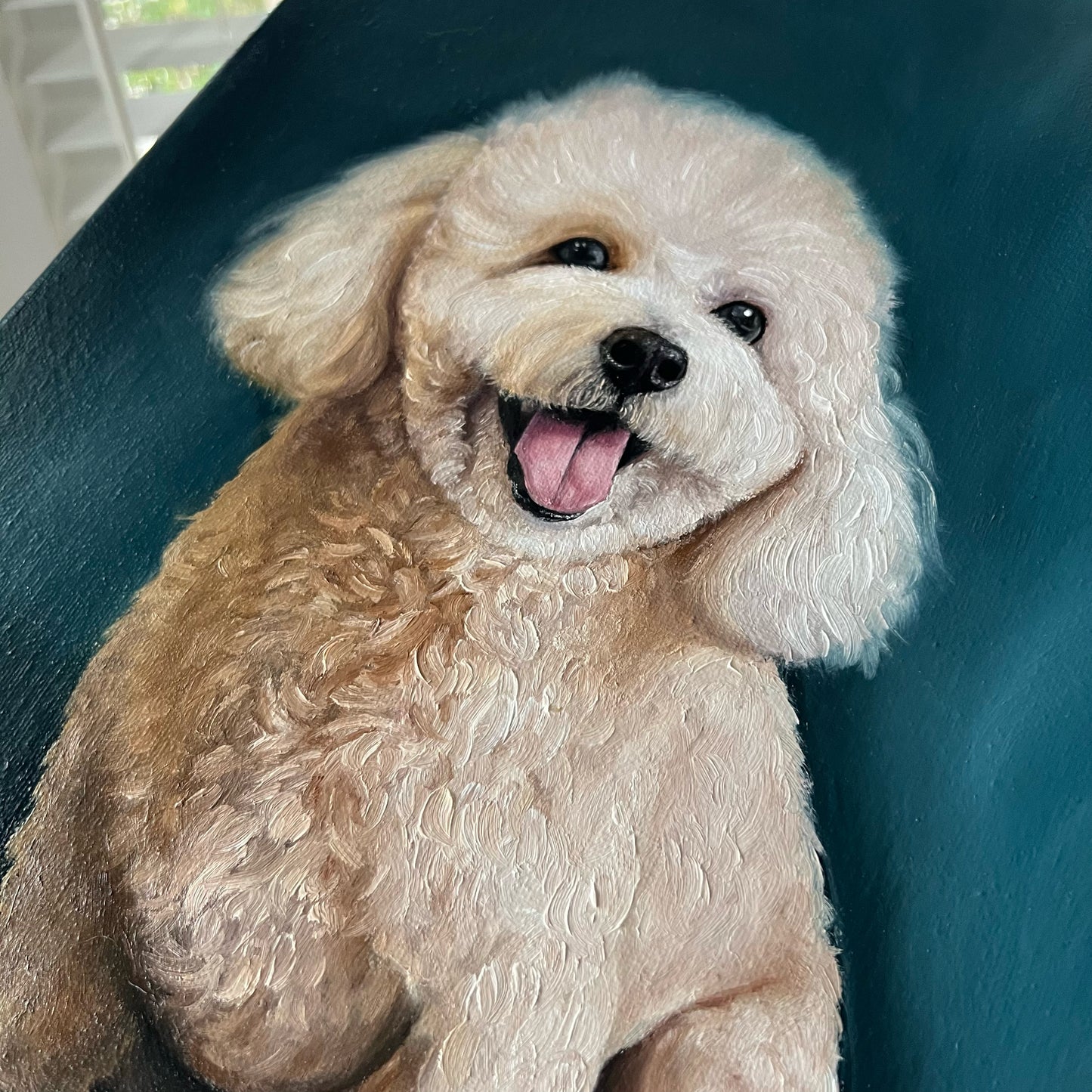 Poodle Oil Painting on Canvas